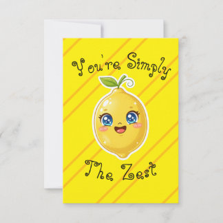 You're Simply The Zest Food Pun Thank You Card Tack Kort