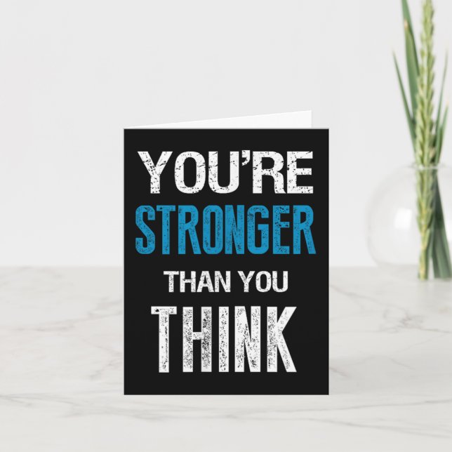 You're Stronger Than You Think Motivational  Kort (Framsida)