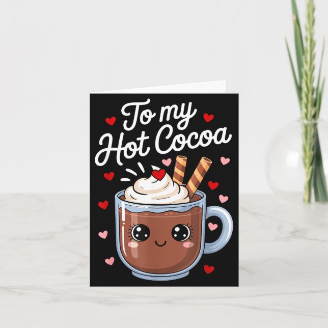 You're The Marshmallows To My Hot Cocoa Valentine  Kort (Framsida)
