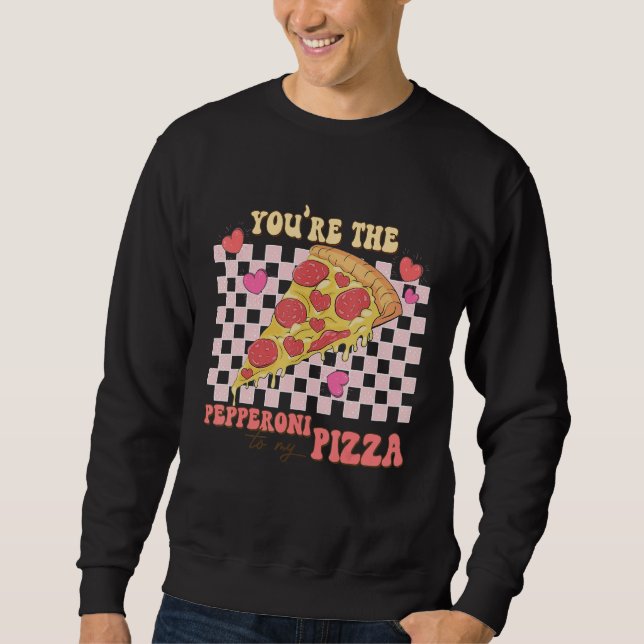 You're The Peppeoni To My Pizza  Valentines Day Lång Ärmad Tröja (Framsida)