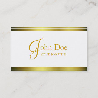 YourJobTitle eleganta vit-/guldrandar Visitkort