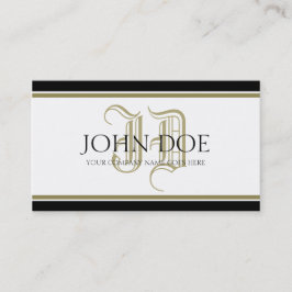 YourJobTitle! Romersk guld- Monogram Visitkort