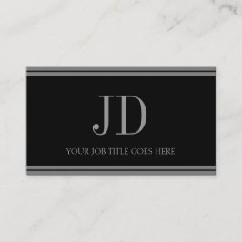 YourJobTitle svart/antika silverrandar Visitkort