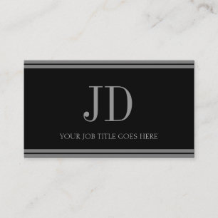 YourJobTitle svart/antika silverrandar Visitkort