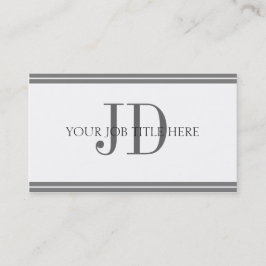 YourJobTitle vit-/grå färgrandar Visitkort