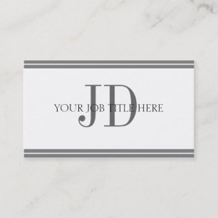 YourJobTitle vit-/grå färgrandar Visitkort