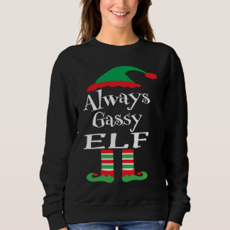 Youth Always Gassy Elf  Family Christmas Matching T Shirt