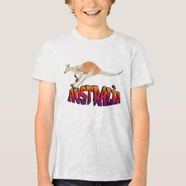 Youth Australia Kangaroo Retro Graphic  T Shirt