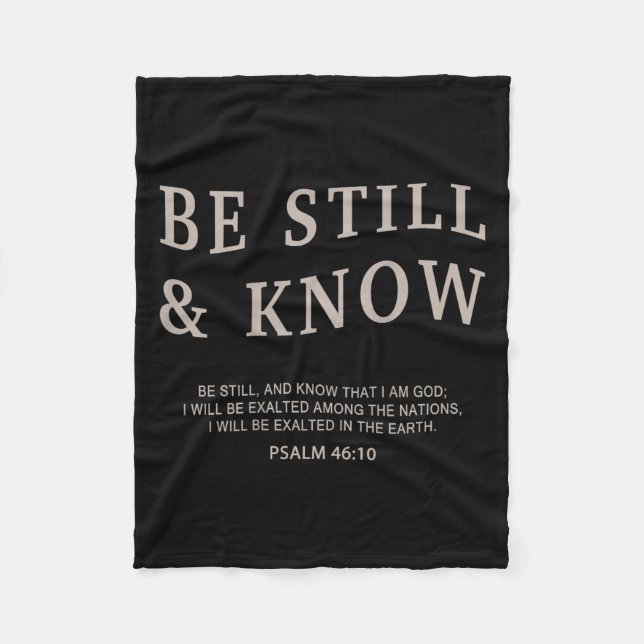 Youth Be Still &amp; Know Christian Teen Girl Wome Fleecefilt (Framsidan)