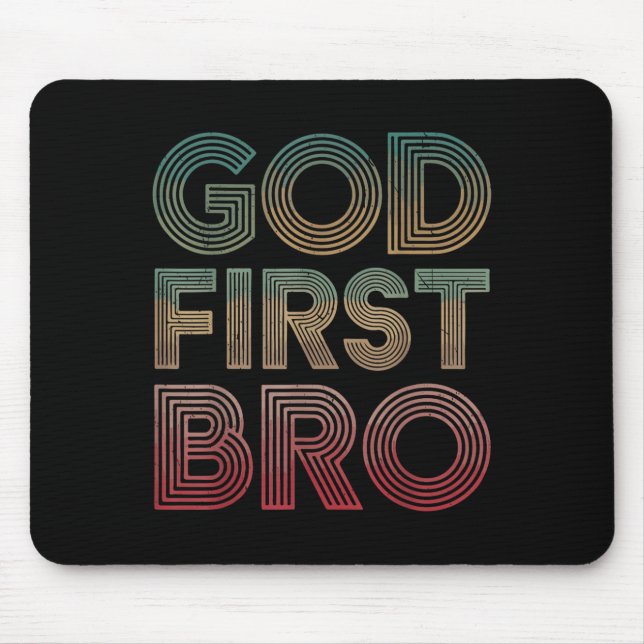 Youth Boy God First Bro Funny Christian God Brothe Musmatta (Framsidan)