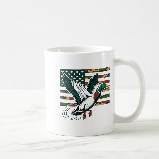 Youth Camo Mallard Duck Hunting Camouflage America Kaffemugg (Höger)