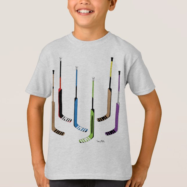 Youth Hockey Goalie Sticks T-shirt (Framsida)