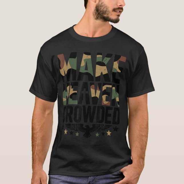 Youth Make Heaven Crowded Camouflage Jesus Camo Ch T Shirt (Framsida)