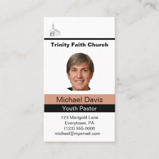 Youth Pastor Photo ID Visitkort