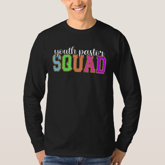 Youth Pastor Squad  Back to School Worker Apprecia T Shirt (Framsida)