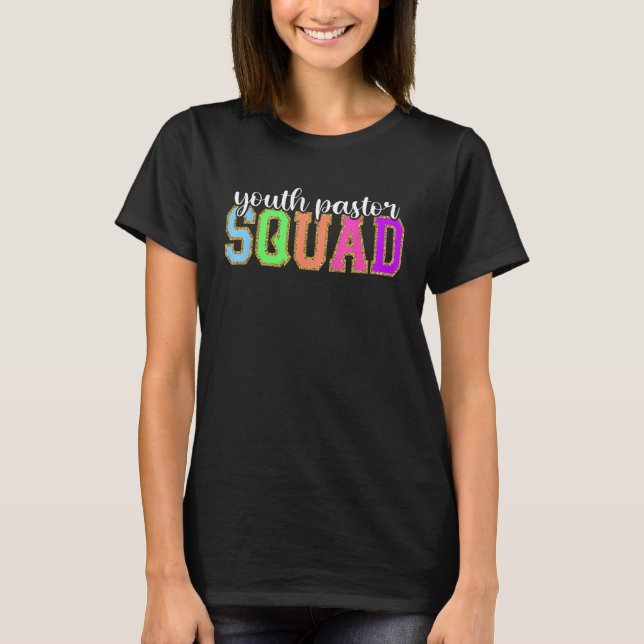 Youth Pastor Squad  Back to School Worker Apprecia T Shirt (Framsida)