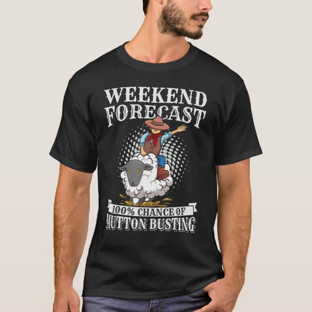 Youth Rodeo Mutton Busting Quote for a Mutton Bust T Shirt (Framsida)