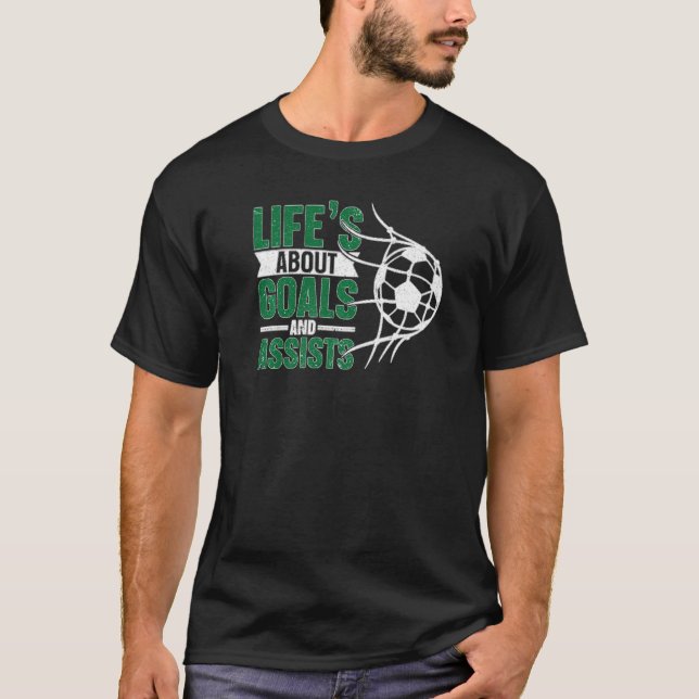 Youth Soccer Boys  Soccer for Men Women T Shirt (Framsida)