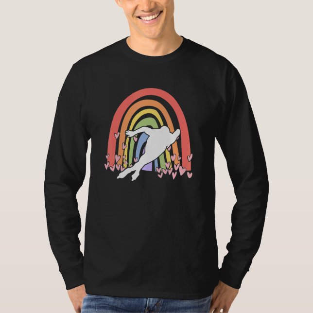 Youth Speedskater women Ice Skating cute Speed Ska T Shirt (Framsida)