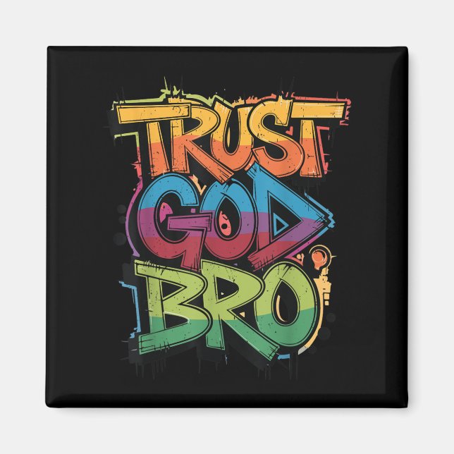 Youth Trust God Bro Funny Christian Boy Son Brothe Magnet (Framsidan)