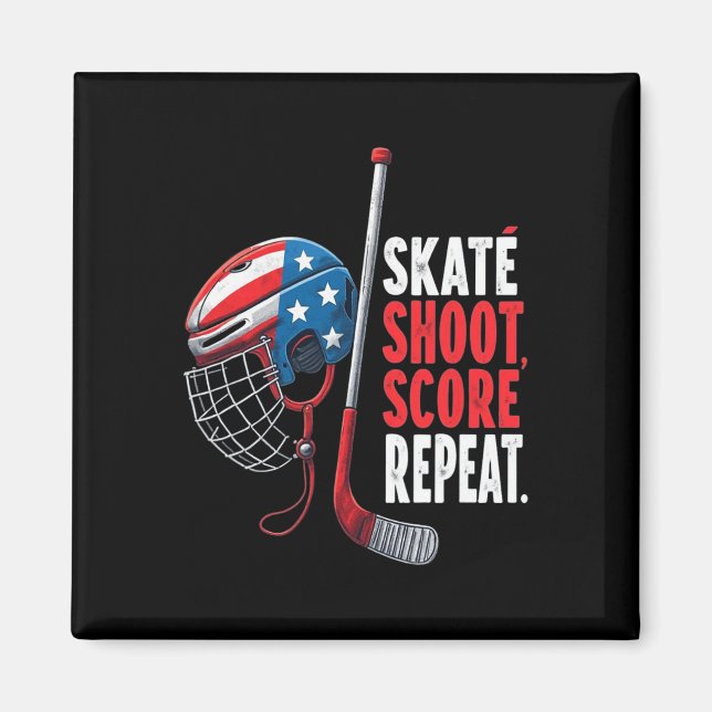 Youth Usa Ice Hockey Jersey Ice Boys Hockey Birthd Magnet (Framsidan)