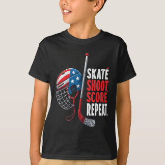 Youth Usa ishockeytröja is pojkar Hockey Födelsed T Shirt