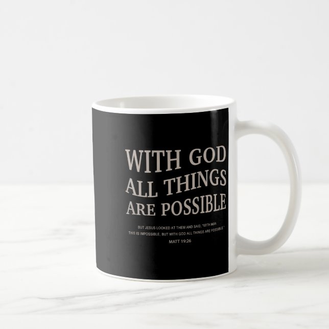 Youth With God All Things Are Ssible Christian Gir Kaffemugg (Höger)