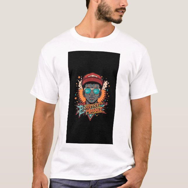 youthful, modern, and vibrant t-shirt design (Framsida)