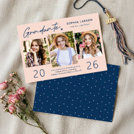 Youthful Navy  3 Photo Collage Studenten Meddelande