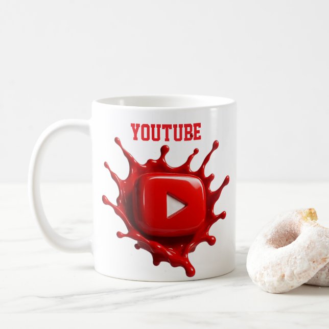 YouTube-bild stil mugg (Med munk)