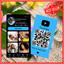 YouTube Blue Influencer Vloggare Skapare QR-kod