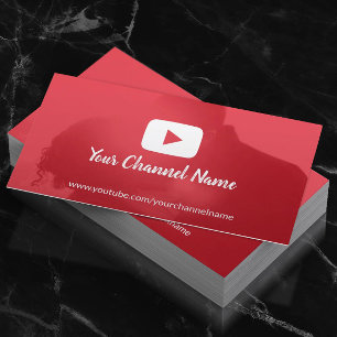 Youtube Channel Anpassningsbar Photo Youtuber Visitkort
