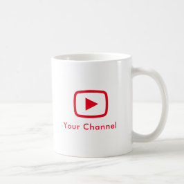 Youtube Channel Namn Anpassningsbar Kaffemugg