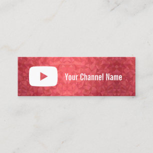 Youtube Channel Youtuber Social Media Mini Visitkort