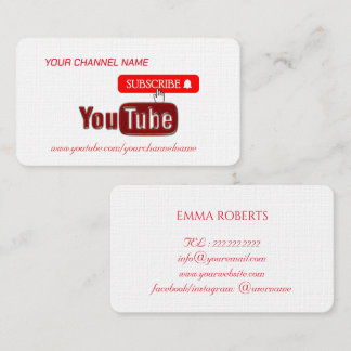 YouTube-kanal, YouTuber Visitkort