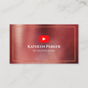 YOUTUBE-kanalannonsering QR-kod GULD Visitkort