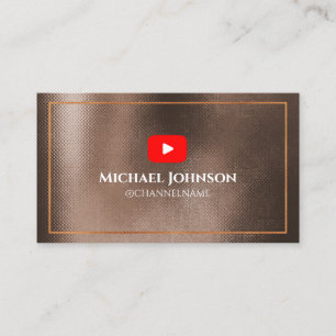 YOUTUBE-kanalannonsering QR-kod GULD Visitkort