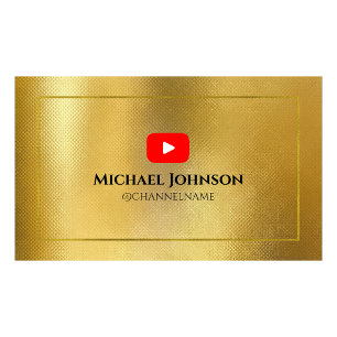 YOUTUBE-kanalannonsering QR-kod GULD Visitkort