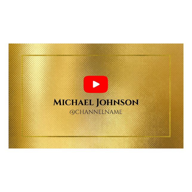 YOUTUBE-kanalannonsering QR-kod GULD Visitkort (Skapare uppladdad)