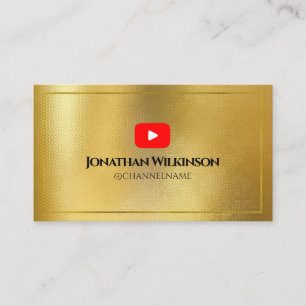 YOUTUBE-kanalannonsering QR-kod GULD Visitkort