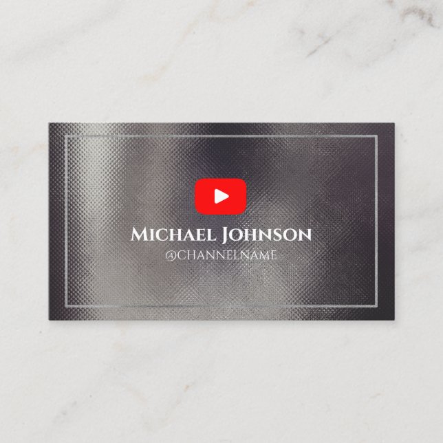 YOUTUBE-kanalannonsering QR-kod GULD Visitkort (Framsida)