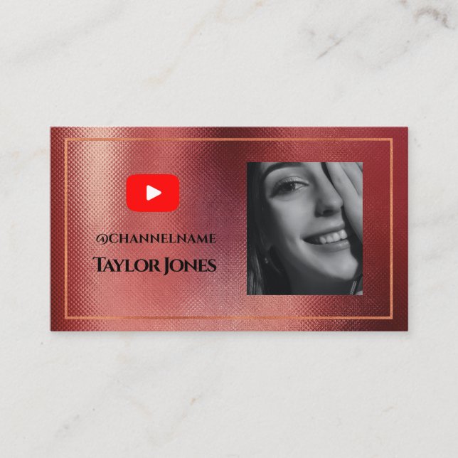 YOUTUBE-kanalannonsering QR-kodfoto Visitkort (Framsida)