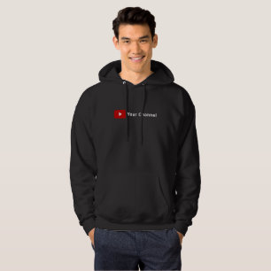 Youtube-kanalnamn Anpassad Svart T-Shirt Hoodie