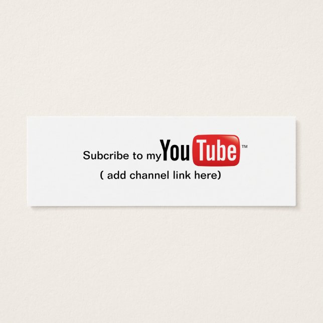 Youtube Litet Visitkort (Baksidan)