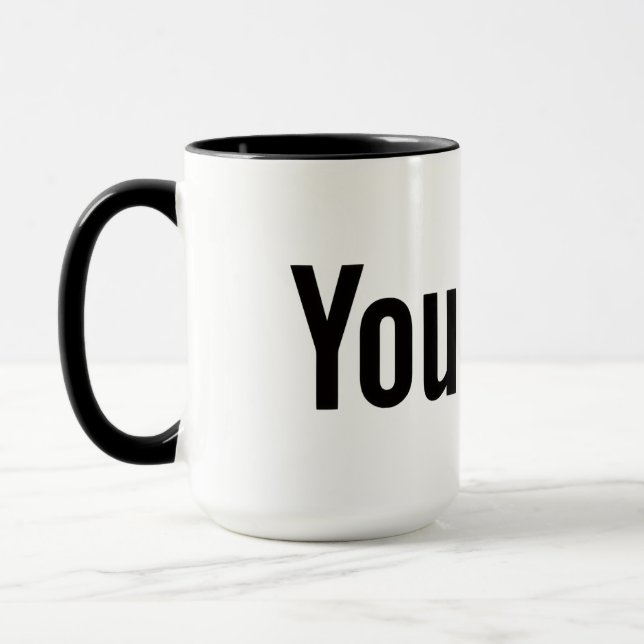 YouTube Logo Style Personalized Coffee Mug Mugg (Vänster)