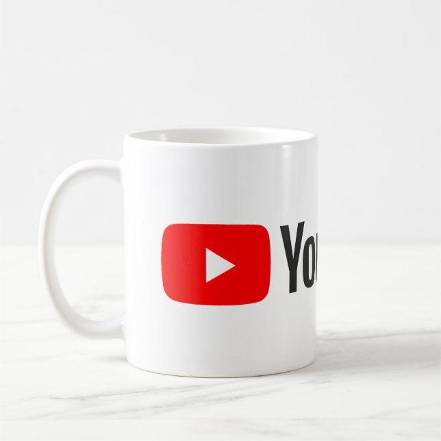 YouTube-logotyp Klassisk kaffemugg (Vänster)