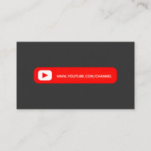 Youtube Youtuber Social Media Bloger Vloger Visitkort