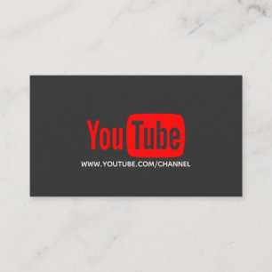 Youtube Youtuber Social Media Bloger Vloger Visitkort