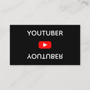 Youtube Youtuber Social Media Bloger Vloger Visitkort