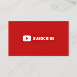 Youtube Youtuber Subscribe Visitkort